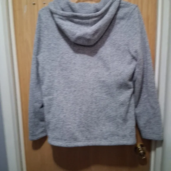 The North Face Heather Gray Fleece Zipper Hoodie Size XL - Picture 4 of 4
